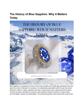 The History of Blue Sapphire_ Why It Matters Today