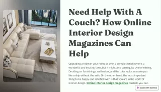 Need Help With A Couch? How Online Interior Design Magazines Can Help