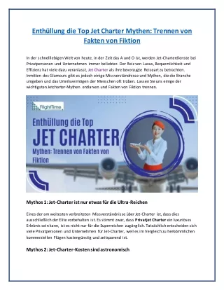 Enthüllung die Top Jet Charter Mythen_Trennen von Fakten von Fiktion