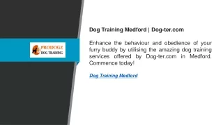 Dog Training Medford  Dog-ter.com