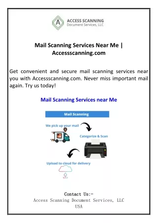 Mail Scanning Services Near Me  Accessscanning.com