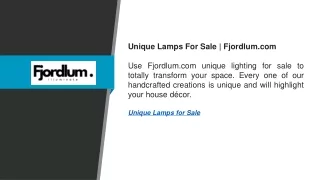 Unique Lamps For Sale  Fjordlum.com