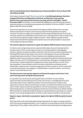 Smart Learning Market Set for Rapid Expansion