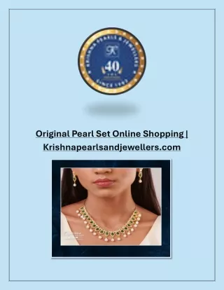 Online Shopping Of Pearls In Hyderabad | Krishnapearlsandjewellers.com