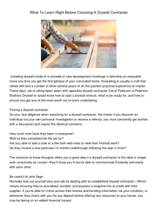 WhatToLearnRightBeforeChoosingADrywallContractor
