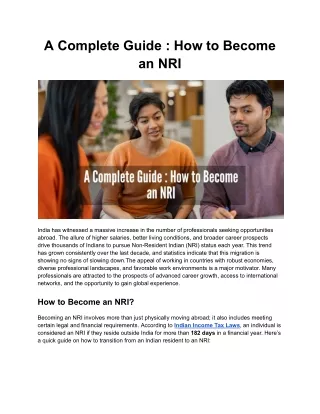 A Complete Guide _ How to Become an NRI