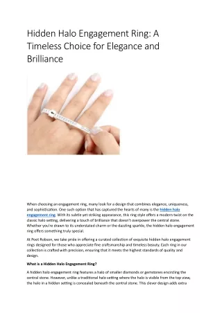 Celebrate Your Love Story with a Hidden Halo Engagement Ring by Poet Robson