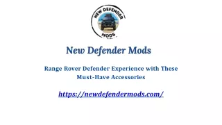 Range Rover Defender Must-Have Accessories