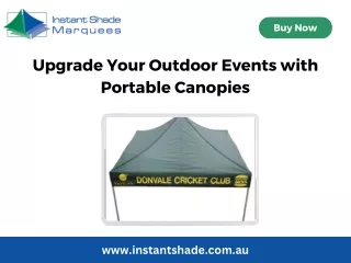 Upgrade Your Outdoor Events with Portable Canopies