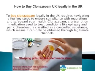 How to Buy Clonazepam UK legally in the UK