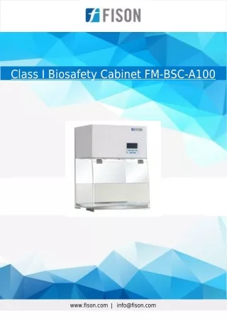 Class I Biosafety Cabinet 38 kg