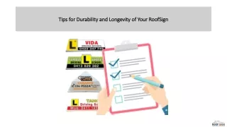 Tips for Durability and Longevity of Your RoofSign