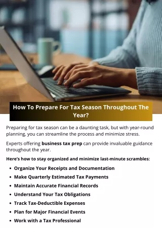 How To Prepare For Tax Season Throughout The Year?
