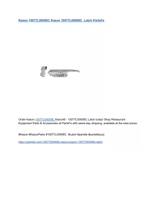 Kason 10077L00008C Kason 10077L00008C  Latch PartsFe