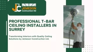 Transform Your Space with Professional T-Bar Ceiling Installations in Surrey