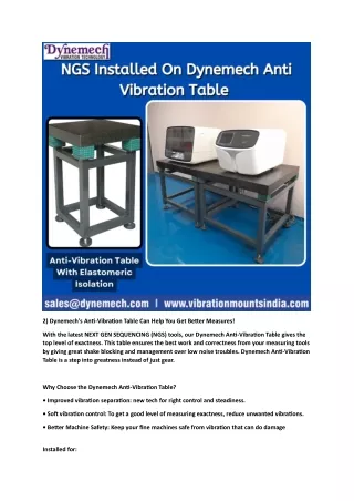 Dynemech's Anti-Vibration Table Can Help You Get Better Measures!