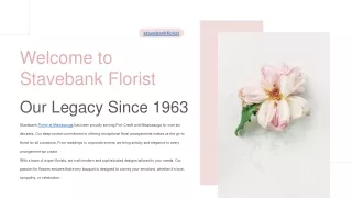 Stavebank Florist Mississauga's Premier Floral Design Service