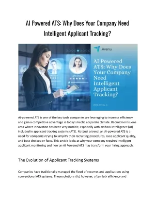 AI Powered ATS_ Why Does Your Company Need Intelligent Applicant Tracking_