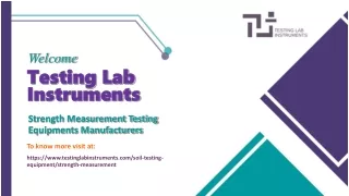 Strength Measurement Testing Equipments Manufacturers