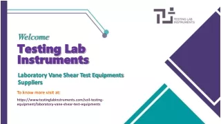 Laboratory Vane Shear Test Equipments Suppliers