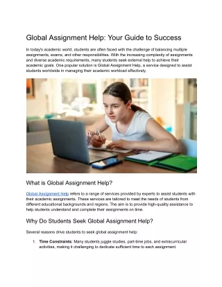 Global Assignment Help_ Your Guide to Success