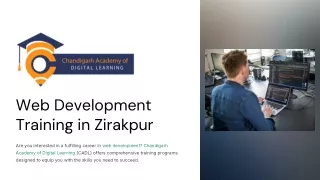 Web Development Training in Zirakpur