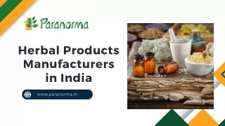 Herbal Products Manufacturers in India