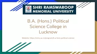 B.A. (Hons.) Political Science College in Lucknow