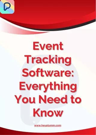 Event Tracking Software Everything You Need to Know