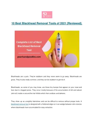 10 Best Blackhead Removal Tools of 2021 [Reviewed].