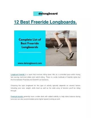 12 Best Freeride Longboards