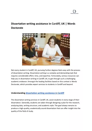 Dissertation writing assistance in Cardiff, UK _ Words Doctorate