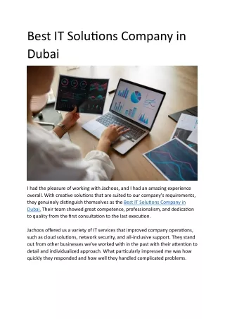 Best IT Solutions Company in Dubai