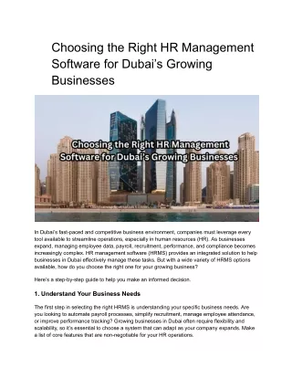 _HR Management Software Dubai