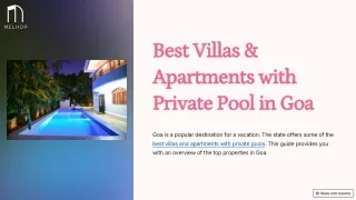 Best Villas & Apartments with Private Pool in Goa