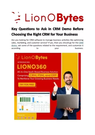 Key Questions to Ask in CRM Demo Before Choosing the Right CRM for Your Business