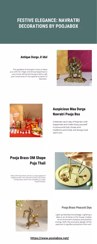 Festive Elegance Navratri Decorations by Poojabox