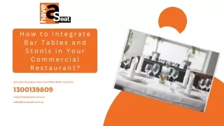 How to Integrate Bar Tables and Stools in Your Commercial Restaurant?