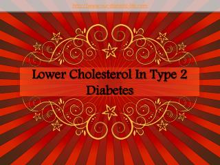 lower cholesterol in type 2 diabetes