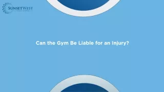 Can I Sue a Gym For an Injury?