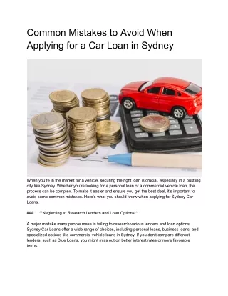Commercial Vehicle Loans in Melbourne