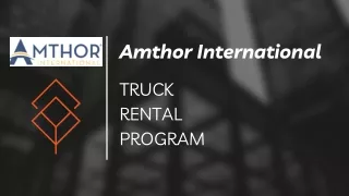 Amthor International Truck Rental Program