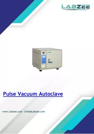 Pulse Vacuum Autoclave