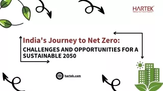 India's Journey to Net Zero Challenges and Opportunities for a Sustainable 2050