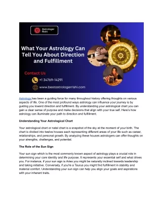 What Your Astrology Can Tell You About Direction and Fulfillment