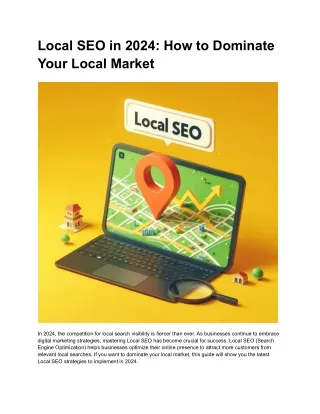 Local SEO in 2024: How to Dominate Your Local Market