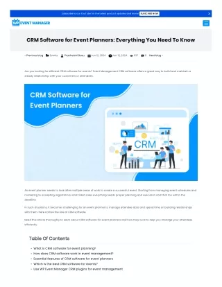 CRM Software for Event Planners: Everything You Need To Know