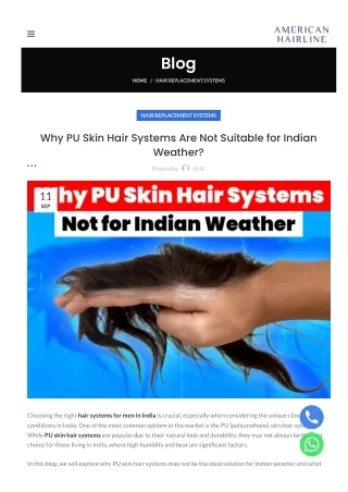 Why-PU Skin Hair Systems Are Not Suitable for Indian-Weather