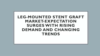 Leg-mounted Stent Graft Market