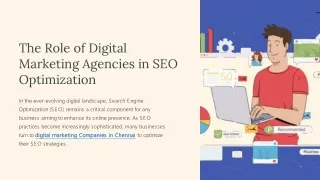 The Role of Digital Marketing Agencies in SEO Optimization